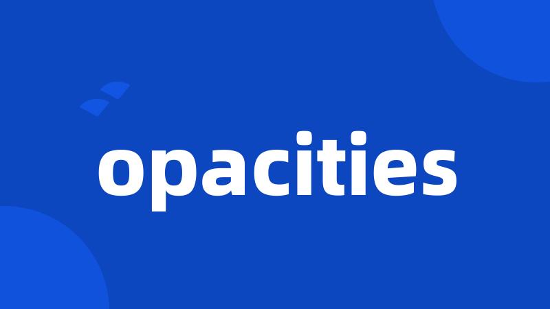 opacities