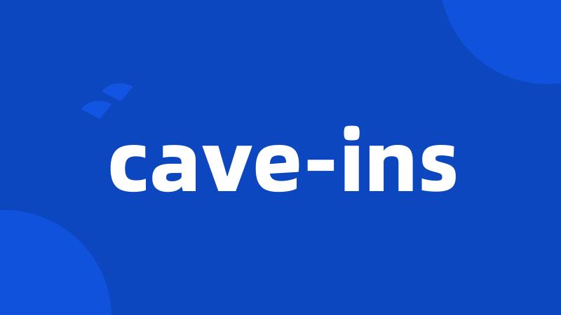 cave-ins