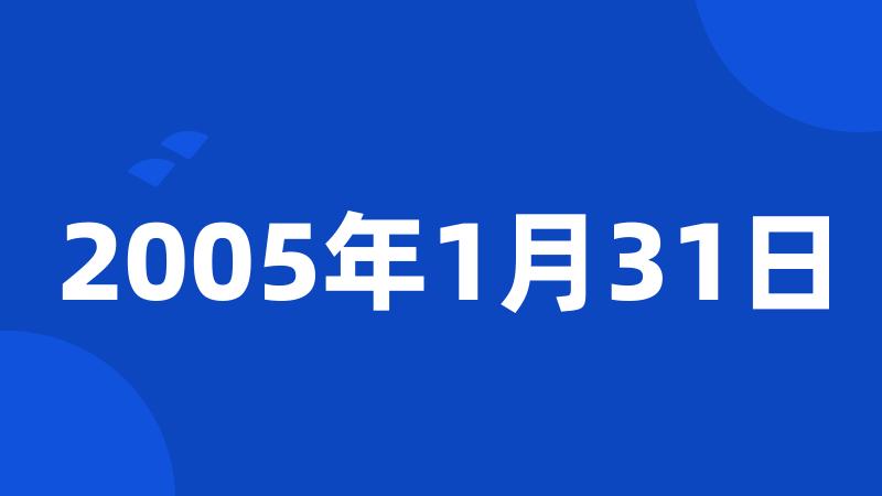 2005年1月31日