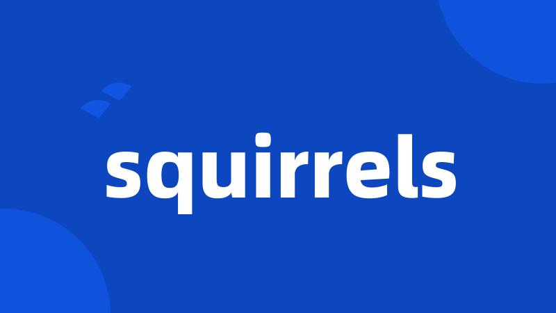 squirrels