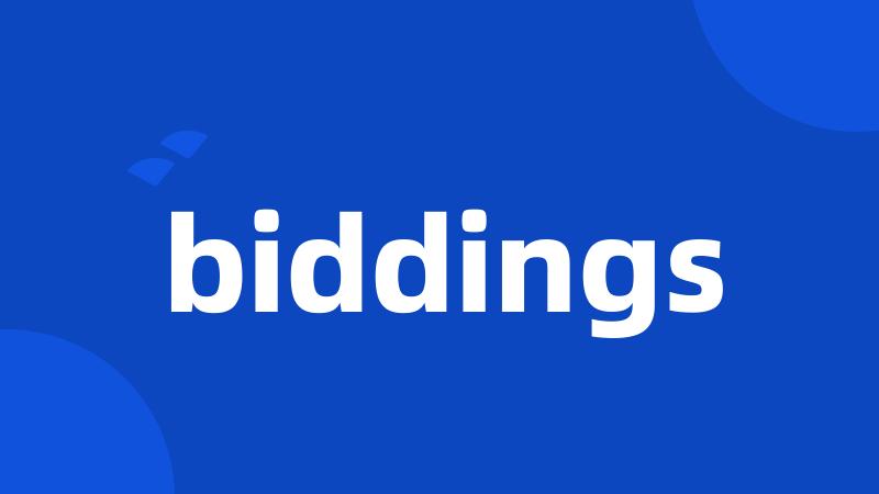 biddings