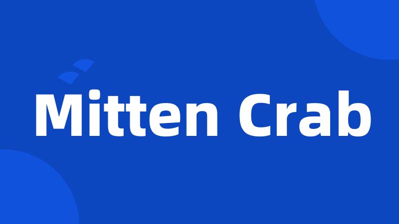 Mitten Crab