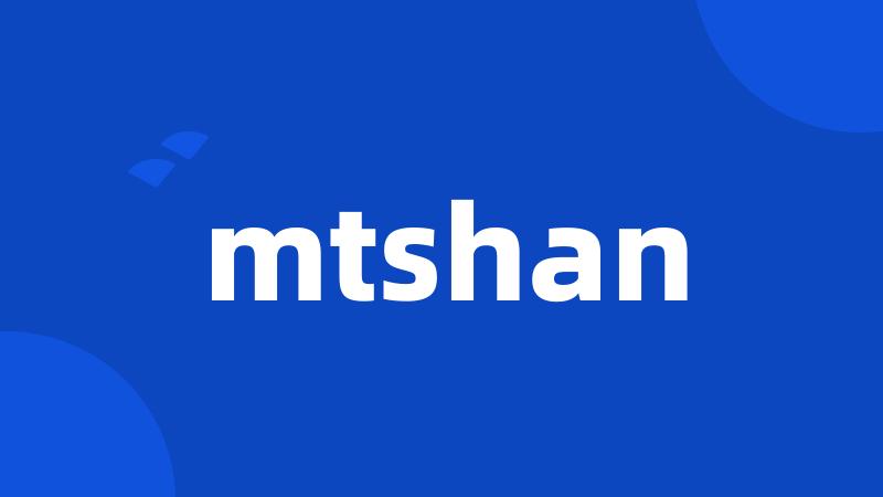 mtshan