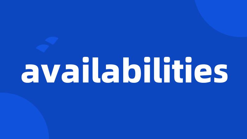 availabilities