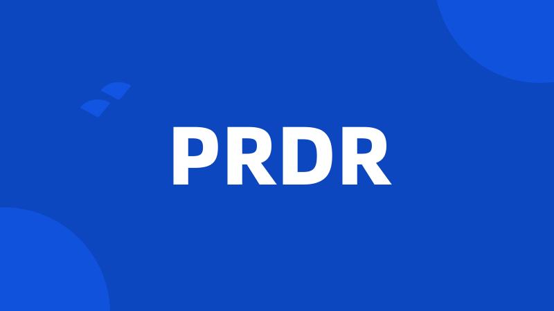 PRDR