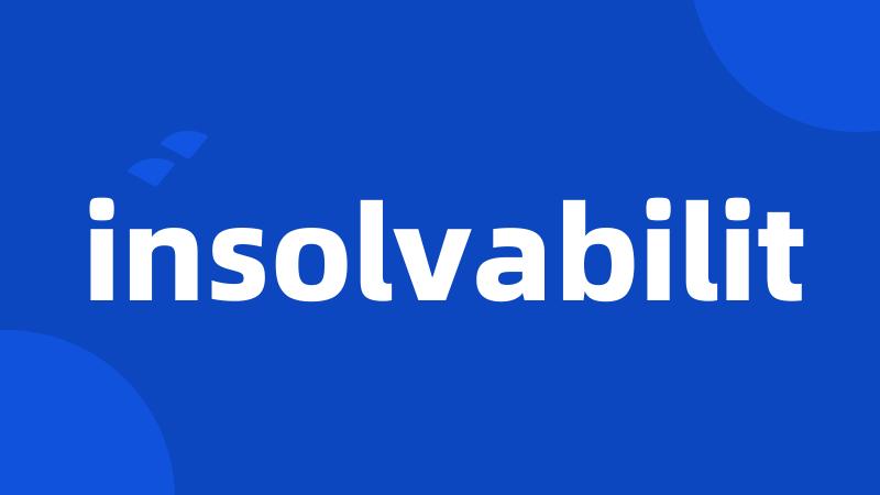 insolvabilit