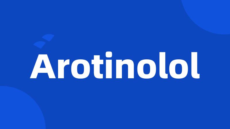 Arotinolol