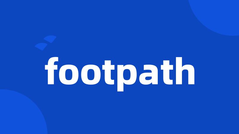 footpath