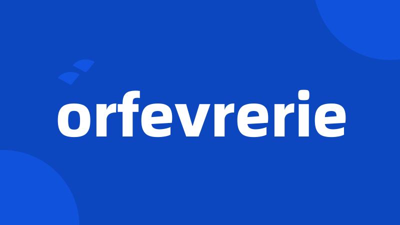 orfevrerie