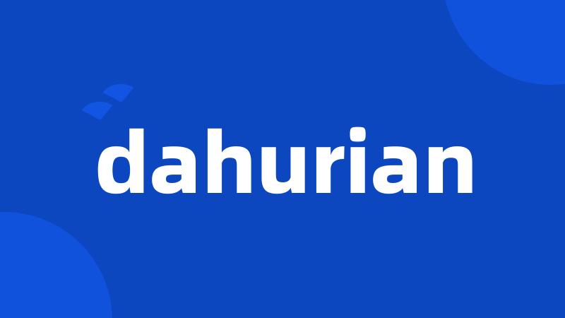 dahurian