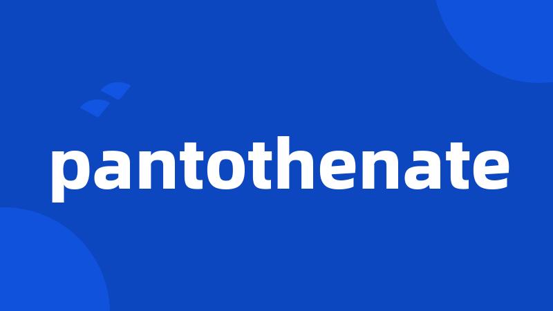 pantothenate