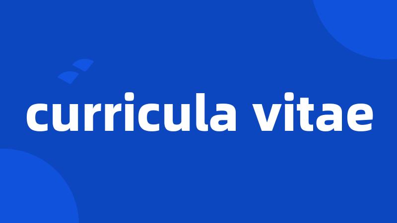 curricula vitae