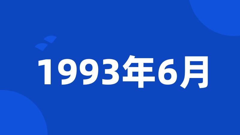 1993年6月