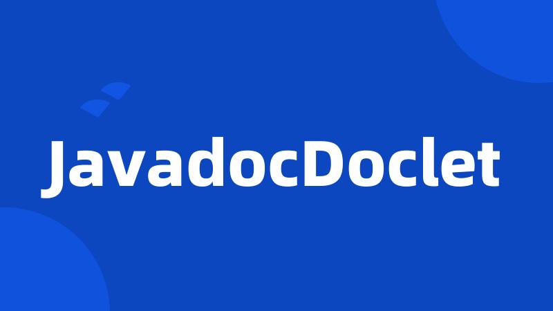 JavadocDoclet