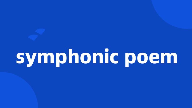 symphonic poem