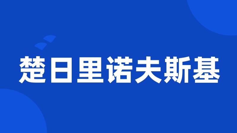 楚日里诺夫斯基