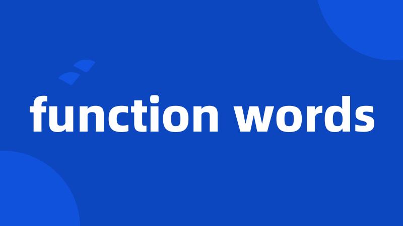 function words