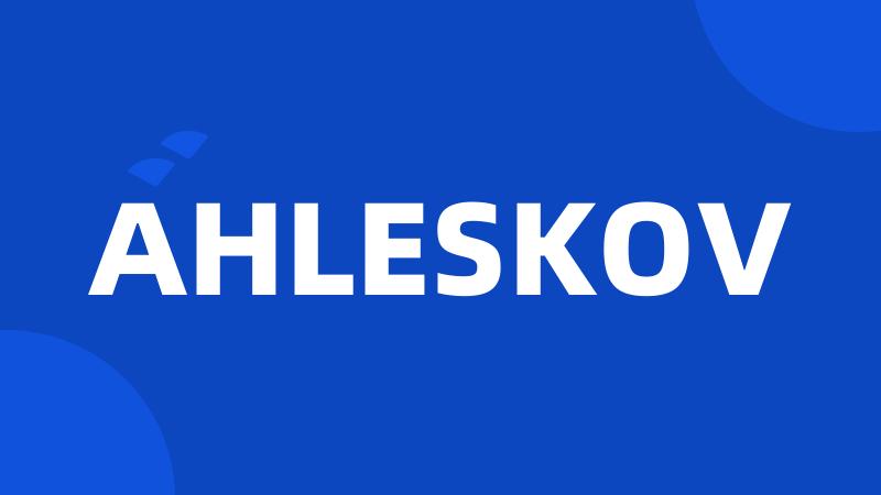 AHLESKOV