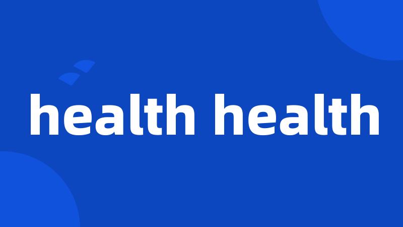 health health