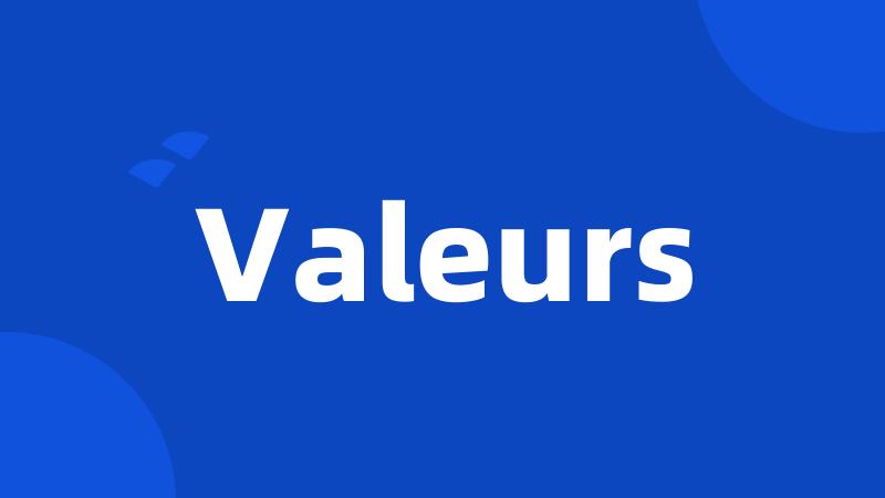 Valeurs