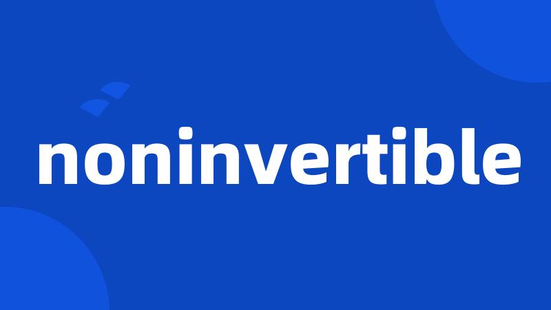 noninvertible