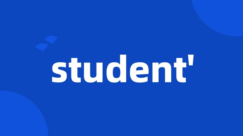 student'