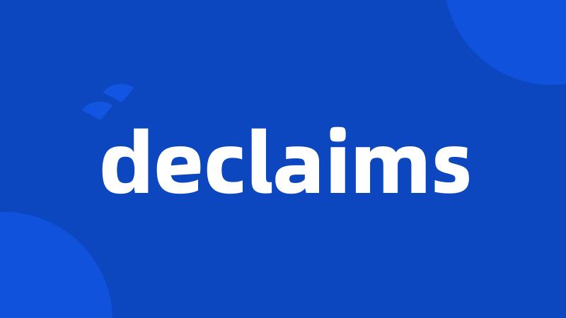 declaims