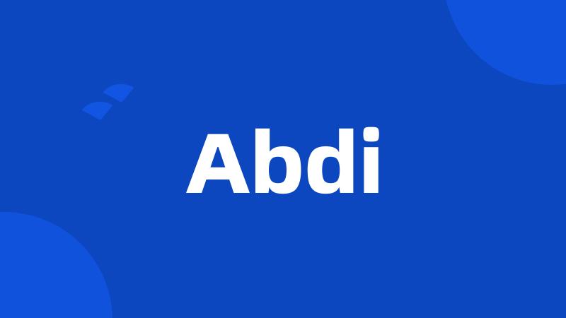 Abdi