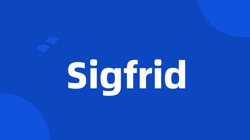 Sigfrid