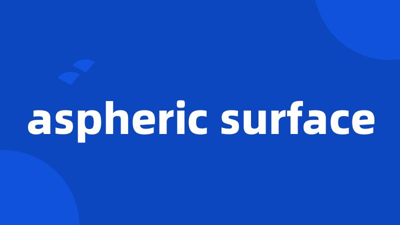 aspheric surface