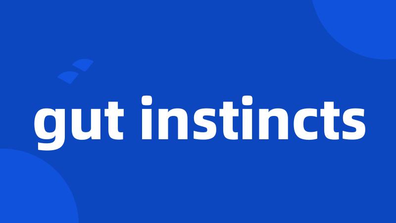 gut instincts