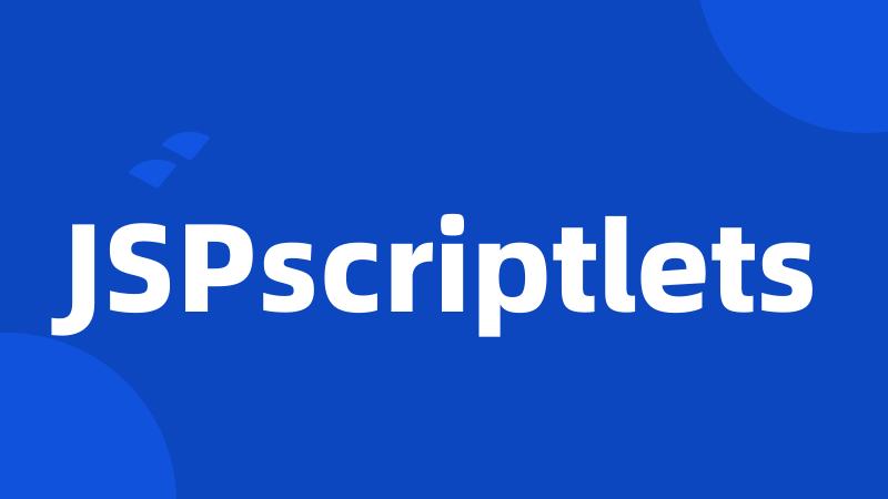 JSPscriptlets