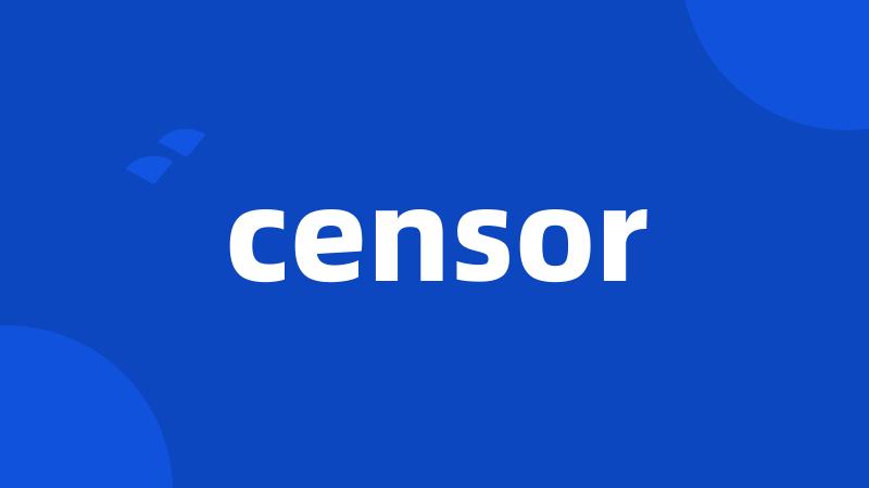 censor