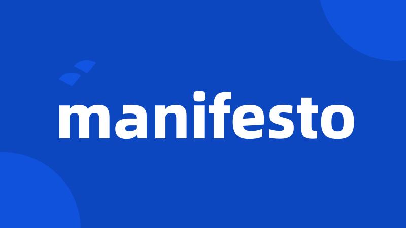 manifesto