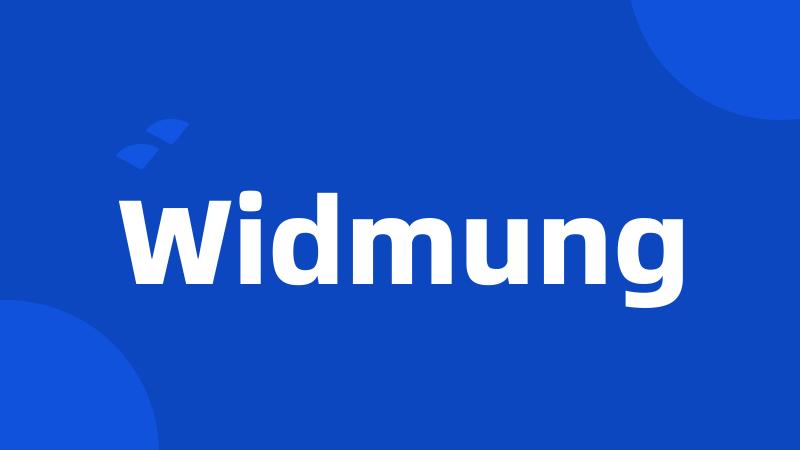 Widmung