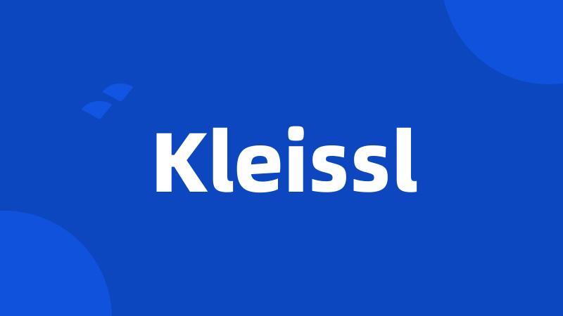 Kleissl