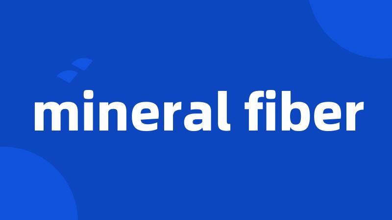 mineral fiber