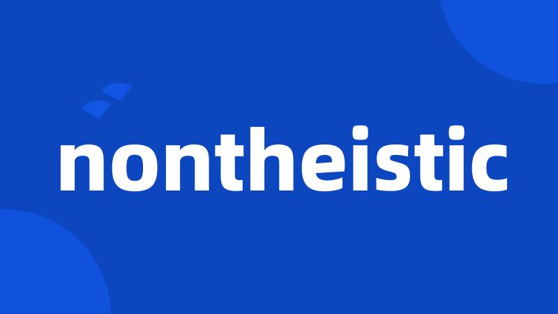 nontheistic