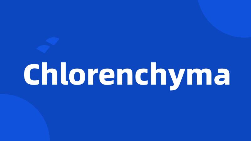 Chlorenchyma