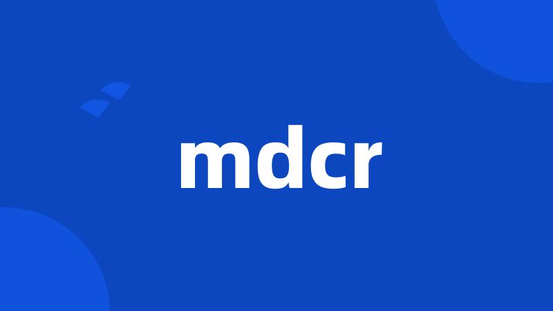 mdcr