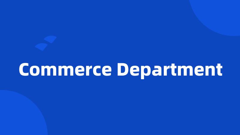 Commerce Department