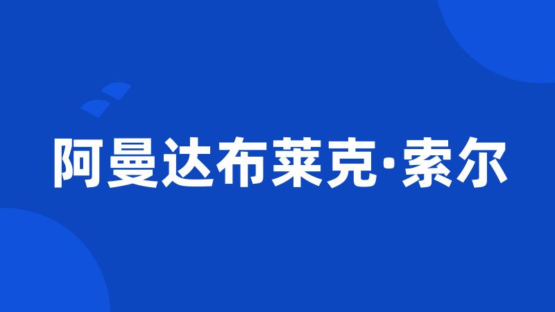 阿曼达布莱克·索尔