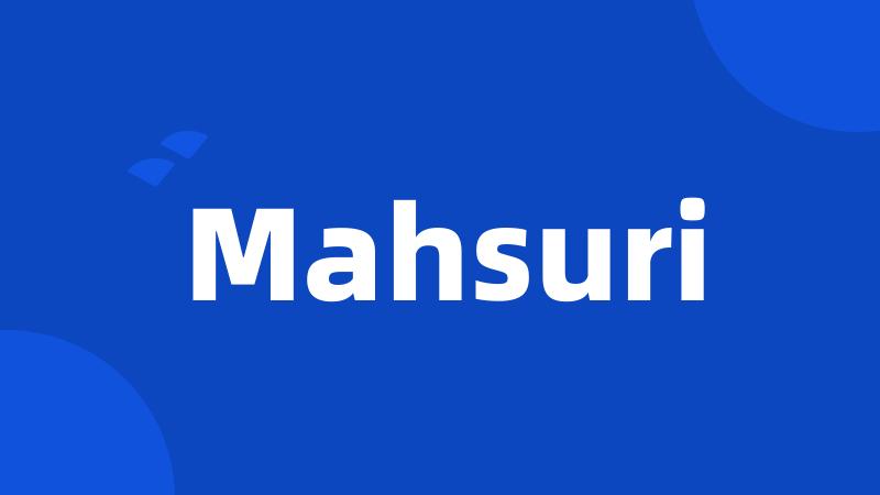 Mahsuri