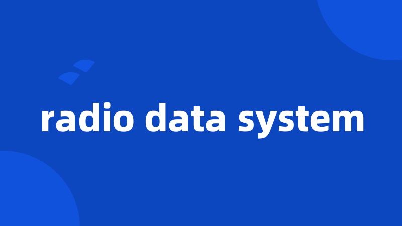 radio data system