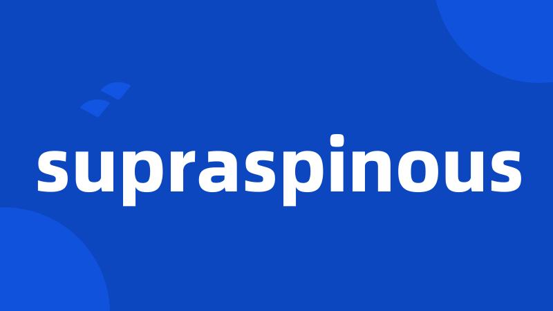 supraspinous