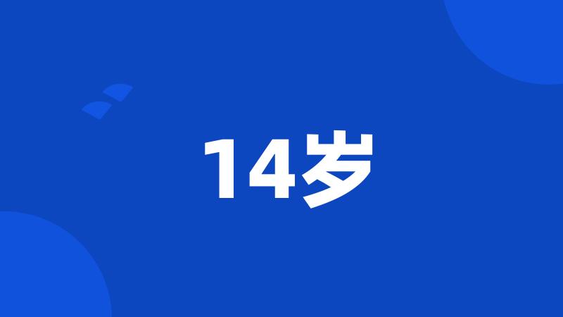 14岁