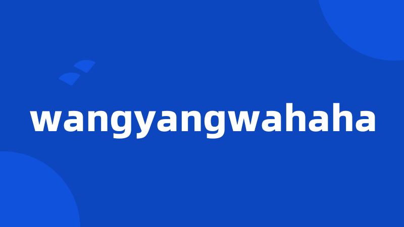 wangyangwahaha