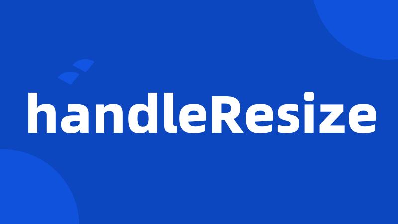 handleResize