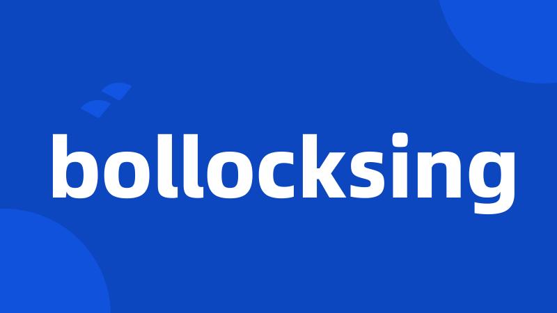 bollocksing