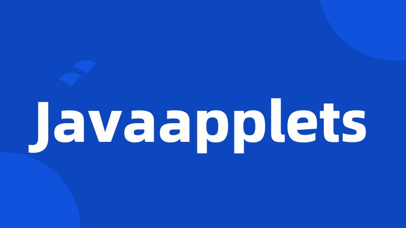 Javaapplets